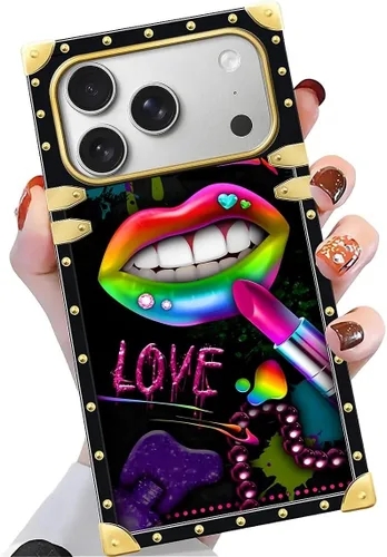 Vista 86 de Funda compatible con iPhone X/Xs, TPU suave de lujo y parte trasera de policarbonato duro para niñas y mujeres, funda protectora a prueba de golpes