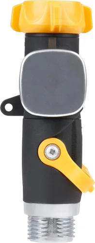 Vista 5 de Melnor 65135AMZ Paquete de conector de válvula de flujo con palanca de 4 vías, Amarillo, Negro