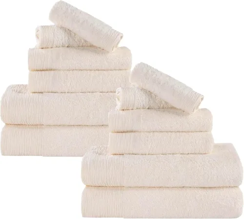 Vista 19 de Superior Rayon - Juego de toallas de 12 piezas de mezcla de bambú, de secado rápido, artículos esenciales para el baño, ducha, spa, toallas