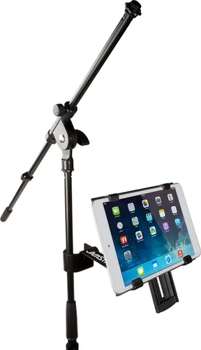 Vista 4 de Ultimate Support JS-MNT101 JamStands Series soporte universal para iPad Soporte universal con barra de extensión de 5,5 pulgadas y eje ajustable