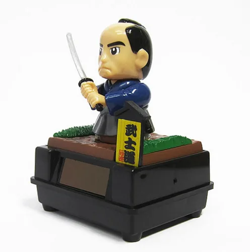 Vista 3 de Juguetes solares Mini Figuras Solar Samurai Figurita Juguete Japonés Bushido Figurilla