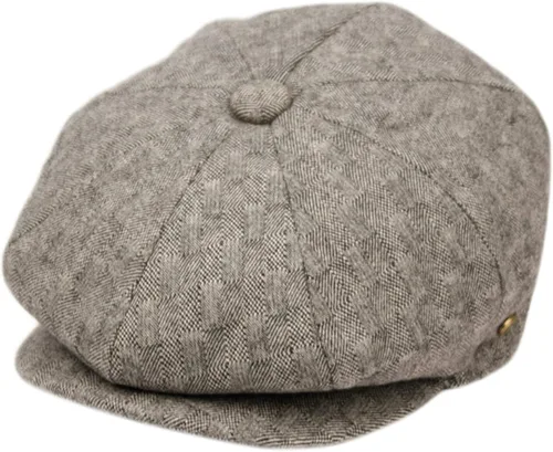 Vista 8 de Sombrero clásico de 8 paneles de mezcla de lana Newsboy Snap Brim Collection para hombre