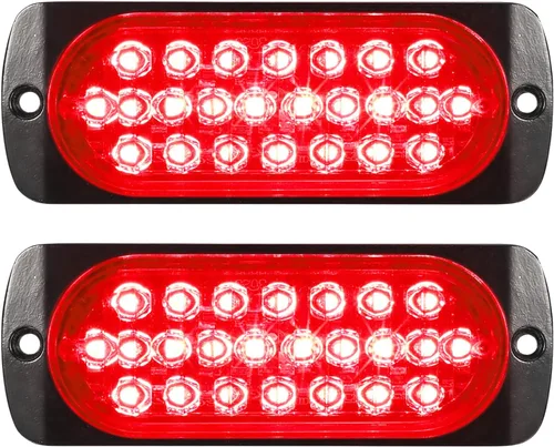 Vista 8 de Partsam 2 piezas de 4.4" de luz de señal de giro lateral de 24 LED color ámbar [Aprobación DOT], IP67 impermeable, lente ámbar, carcasa de aluminio