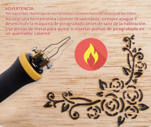 Vista 5 de HimaPro Kit de quemado de madera de doble bolígrafo, kit de herramientas para quemar madera, kit de estación de combustión de madera, kit