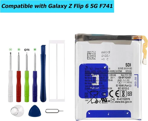 Vista 3 de EB-BF742ABE - Batería de repuesto compatible con Samsung Galaxy Z Flip 6 5G F741 con kit de herramientas técnicas