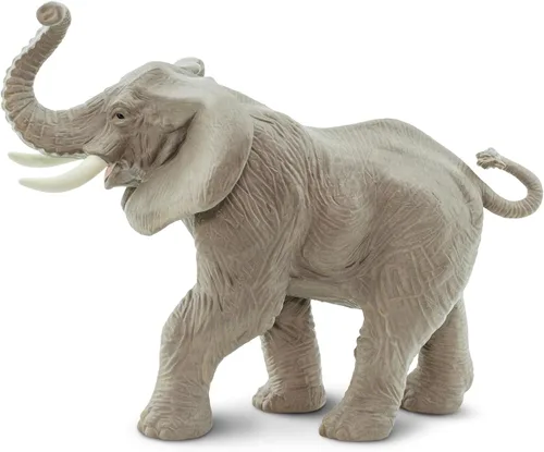 Vista 4 de Safari Ltd. Figura de elefante africano, figura detallada de plástico de 6.25 pulgadas, juguete educativo para niños, niñas y niños a partir de 3