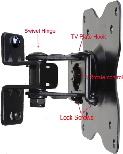 Vista 2 de VideoSecu ML411B Soporte de pared para TV LCD LED de 19 a 42 pulgadas (máx. 44 libras, VESA 100/75) negro 1FF