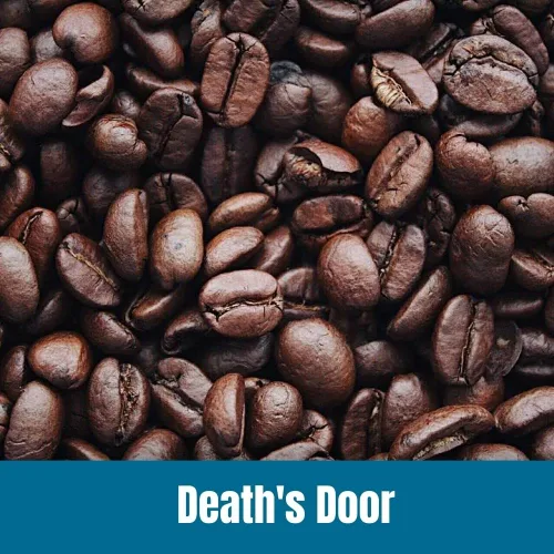 Vista 3 de Door County Coffee Death's Door - Molido sin sabor, bolsa de 10 onzas, tostado medio, 100% arábica especial, gourmet sin sabor, Death's Door
