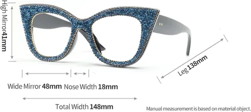 Vista 8 de Gafas de lectura con diseño de ojo de gato, diamantes de imitación brillantes con montura de diamante negro, lentes para lector de luz azul