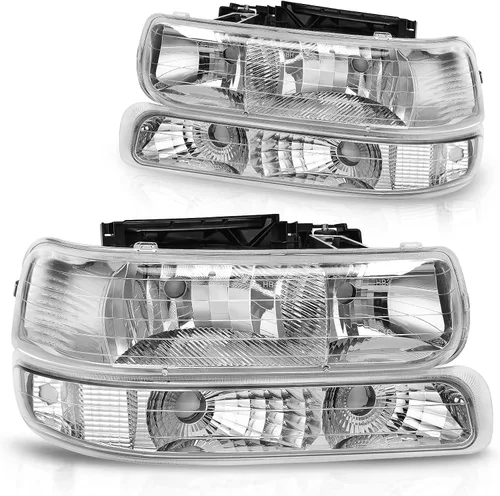 Vista 35 de DWVO Faros delanteros compatibles con Chevy Silverado 1500 1500 HD/2003-2004 Silverado 2500/2003-2006 Silverado 2500HD 3500/2003-2006 Avalanche 1500
