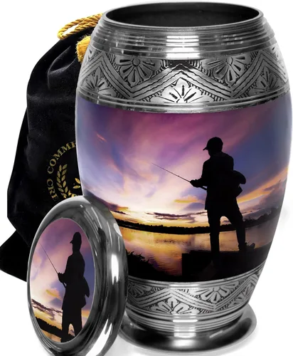 Vista 23 de Urna de Cremación Ángel Azul para Cenizas de Adulto Masculino - Urnas de Cremación Personalizadas para Cenizas de Hombre Adulto Urnas Decorativas