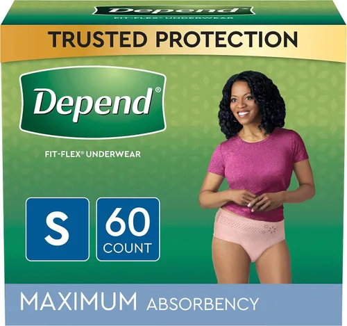 Vista 9 de Depend Ropa interior desechable de protección fresca Pretina femenina Estilo pequeño, 47915, máximo, 38 Ct