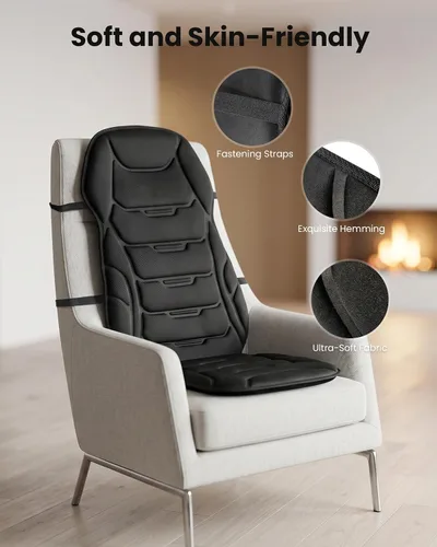 Vista 6 de COMFIER Masajeador de espalda con calor, almohadilla de silla de masaje