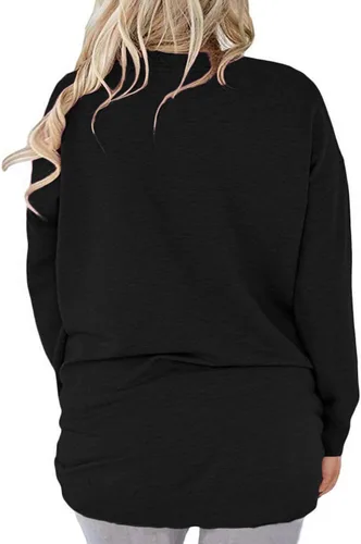 Vista 3 de AURISSY - Sudaderas de manga larga con bolsillos para mujer, tallas grandes