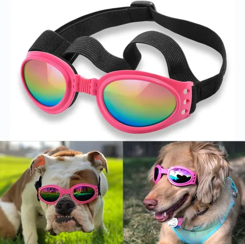 Vista 10 de Anteojos de perro Qumy, protección ocular, anteojos de sol impermeables para perros de más de 15 libras, Negro