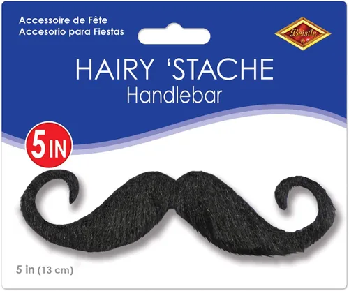 Vista 6 de Manubrio Beistle Hairy'stache, 5 pulgadas, color negro, 1 pieza, Negro