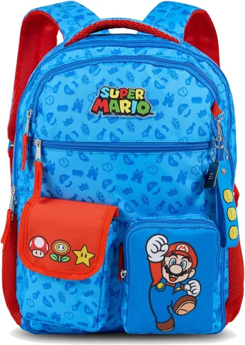 Vista 10 de AI ACCESSORY INNOVATIONS Mochila para niños, bolsa de libros con múltiples bolsillos con correas de hombro ajustables y espalda acolchada, Azul