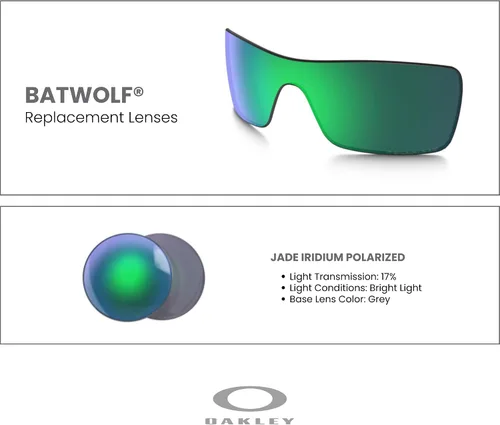 Vista 2 de OAKLEY Original Batwolf Replacement Lenses For Men For Women+ Bundle Microfiber Pouch -FRAMES NOT INCLUDED