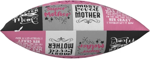 Vista 3 de Funda de almohada para mamá de hija e hijo, regalo de cumpleaños de la madre, funda de almohada de 18 x 18 pulgadas