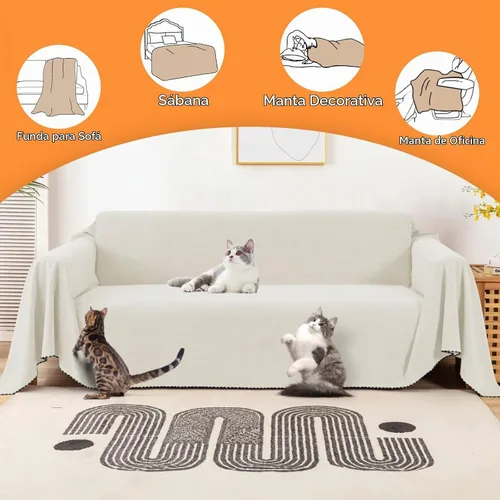 Vista 6 de Lucky Monet Funda de Sofá Impermeable Lavable Protectores de Fundas de Sofá Seccional para Mascotas Perros Fundas de Sofá Resistentes al Agua Manta