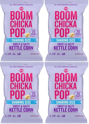 Vista 10 de Angie's BOOMCHICKAPOP - Palomitas de maíz dulces y saladas Kettle Corn, sin gluten, tamaño de fiesta, 10 onzas