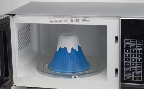 Vista 4 de Volcano Microondas Horno Limpiador de Cocina Gadget Agua y Vinagre Limpieza Erupting Vapor de alta temperatura Fácil Uso Eco Limpia Para Oficina