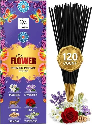 Vista 11 de Paquete de regalo de incienso de aromaterapia – 120 varillas naturales (6 cajas) – Relajante, alivio del estrés, meditación, refrescante