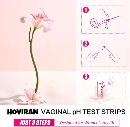 Vista 4 de Tiras de prueba de equilibrio de pH vaginal, kit de prueba de pH femenino de 50 para mujeres infección por levaduras y monitor BV, equilibrio