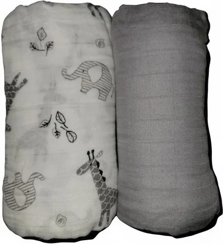 Vista 3 de Generic Manta de muselina para bebé, manta grande de algodón orgánico para recepción, funda de lactancia para cochecito de bebé, juego de 2