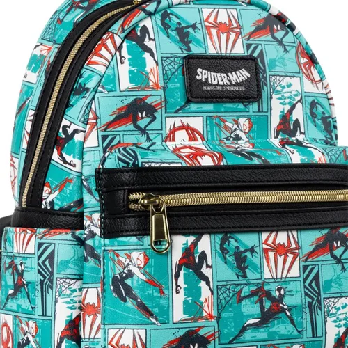 Vista 2 de Loungefly Marvel Spider-Man Across the Spider-Verse - Mini-mochila exclusiva de cómic