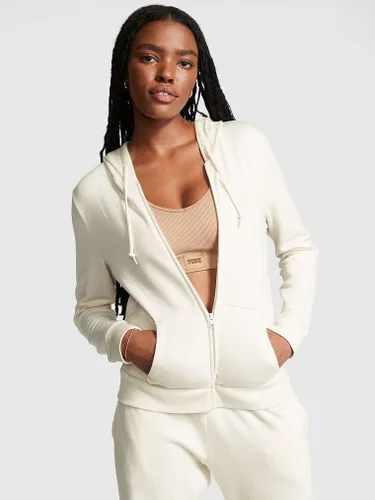 Vista 2 de Victoria's Secret Sudadera con capucha de forro polar rosa con cremallera para mujer (XS-XXL)
