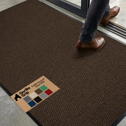 Vista 45 de GORILLA GRIP Traffic Guard - Tapete resistente para interiores y exteriores Negro