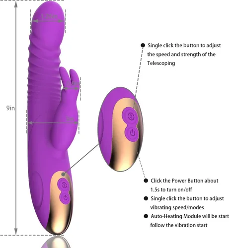 Vista 4 de Nuevos juguetes para adultos de empuje para mujeres, juguete impermeable de silicona suave con 8 modos de frecuencia y 7 modos de empuje