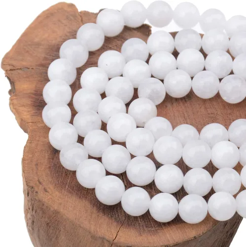 Vista 7 de Cuentas sueltas de 0.315 pulgadas/8mm de piedra natural redonda para hacer joyas con cordón elástico