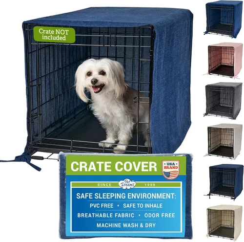 Vista 16 de Pet Dreams Funda para jaula de perro, azul, mediano, 30 pulgadas Azul marino