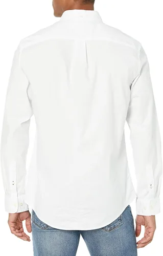 Vista 2 de Tommy Hilfiger Camisa Oxford de manga larga con botones para hombre en ajuste personalizado
