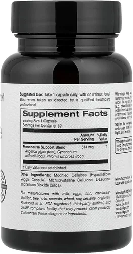 Vista 2 de California Gold Nutrition Belleza, apoyo para la menopausia con Angelica gigas, Cynanchum wilfordii, Phlomis umbrosa y L-Leucina, 30 cápsulas