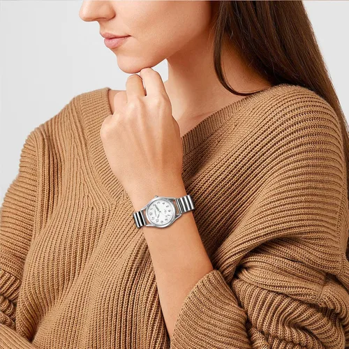 Vista 5 de Avaner Banda elástica para pareja, reloj de pulsera de gran número, analógico, cuarzo, ultrafino, correa elástica