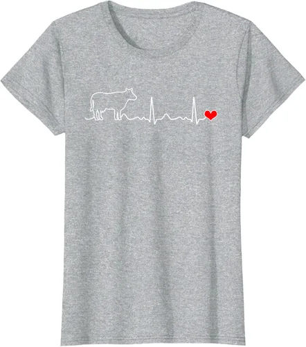 Vista 31 de Camiseta de paciente con corazón I Love My Cow Valve EKG Heartbeat Heart Pacient, Negro, S