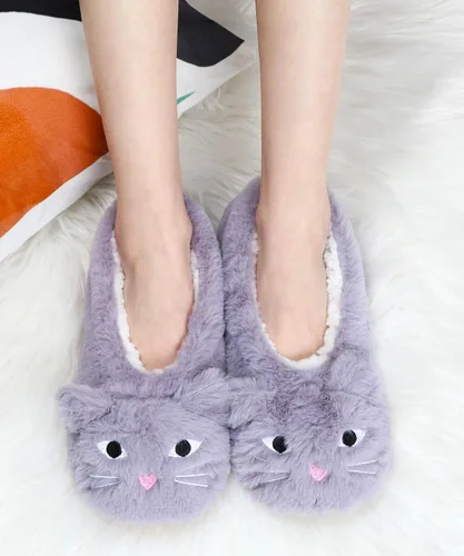 Vista 7 de DICUIRD Pantuflas para mujer, de corte bajo, cómodas y cálidas, antideslizantes, para dormitorio