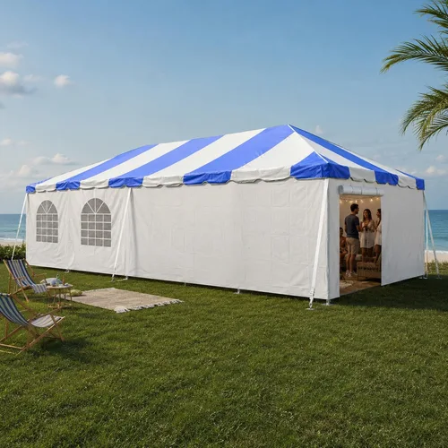 Vista 20 de Party Tents Direct - Toldo con marco de fin de semana, parte superior Blanco
