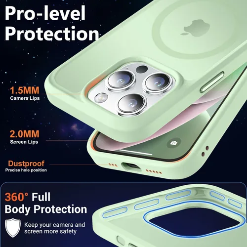 Vista 696 de MOCCA - Funda magnética resistente para iPhone XR de 6.1 pulgadas, compatible con MagSafe, funda con protección contra caídas de grado militar