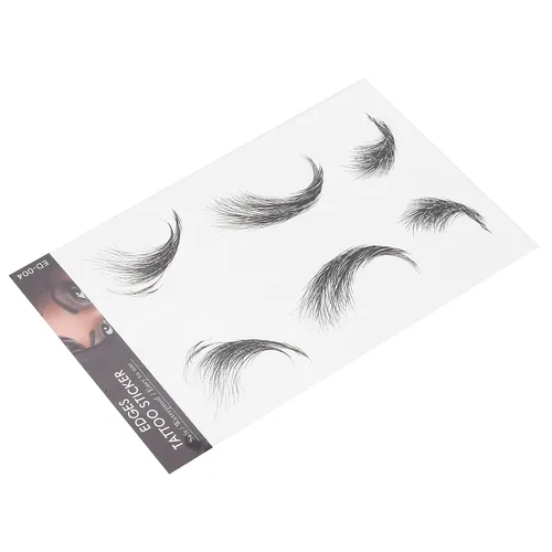Vista 8 de FILFEEL Pegatinas para bordes de cabello, tatuajes temporales de moda, bordes para cabello, bricolaje de larga duración, calcomanía de línea capilar