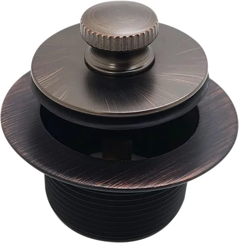 Vista 5 de Westbrass D94H-12A 1-1/2" NPSM - Drenaje de bañera con rosca gruesa y cierre con placa frontal ilusoria sin orificios, bronce antiguo
