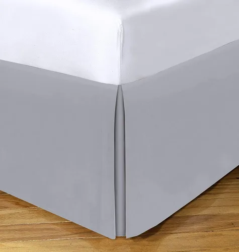 Vista 23 de Falda de cama – Falda de cama plisada 100% algodón egipcio de 800 hilos – Fácil ajuste con falda de cama a medida de 12 pulgadas – Tamaño individual