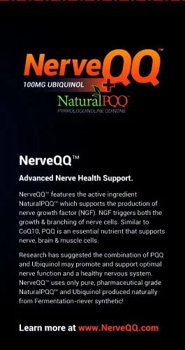 Vista 3 de NerveQQ Ultra Advanced Formula Neuropaty Support - # 1 Factor de crecimiento nervioso recomendado (NGF) Salud y función. 100 mg de ubiquinol (QH)