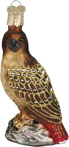 Vista 10 de Old World Christmas - Adorno de vidrio soplado de águila en vuelo para árbol de Navidad, decoración de vacaciones hecha a mano, colección Bird