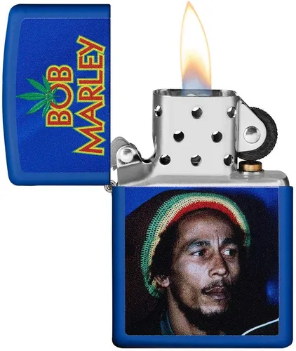 Vista 3 de Zippo Bob Marley Encendedores Azul real mate