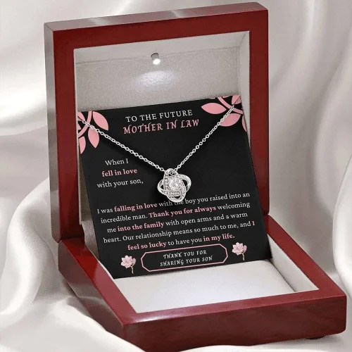 Vista 6 de Collar con tarjeta de mensaje, joyería hecha a mano, regalos de Navidad, collar de futura madre en ley, regalo para futura suegra, collar de madre