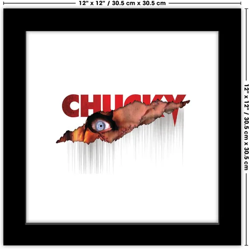Vista 6 de Trends International Gallery Pops Child's Play - Póster de pared de ojo de Chucky, 12.00 x 12.00 pulgadas, versión de marco negro